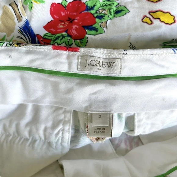 J. Crew Factory Hawaii Print City Fit Chino Shorts Size 2 Fun Island Geography - Picture 4 of 4
